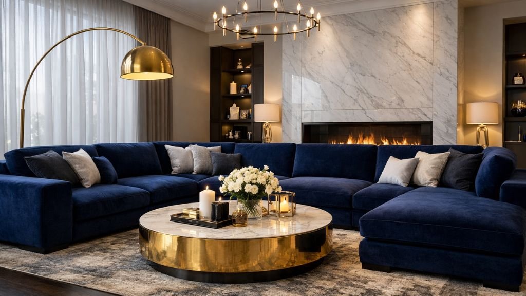 Large luxury sectional seating for modern family living rooms - CozySofaHub