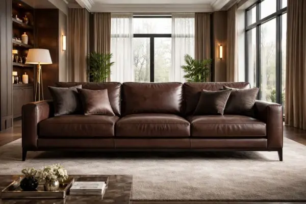 Elegant chocolate seating in a sophisticated living space