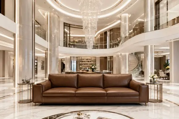 Space saving interior layout ideas for compact luxury living rooms
