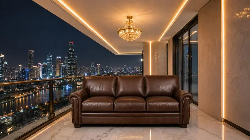Ashley Furniture leather couch design inspiration for luxury living rooms