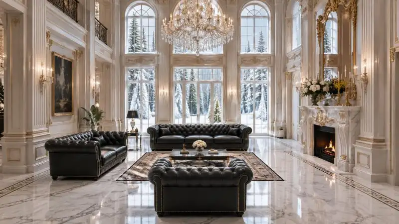 Explore premium black sofa set designs trending across the USA, UK, Canada, and Thailand.