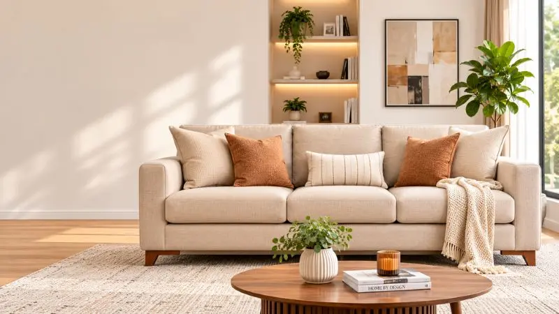 Cozy Sofa Hub Terms and Conditions - beige linen sofa in a modern living room
