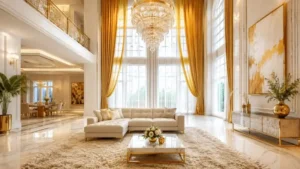 Modern small sectional sofa designs in a luxury living room setup.