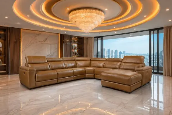Ashley Furniture leather couch types and luxury sectional design inspiration