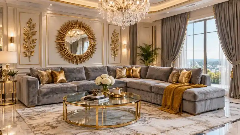 Corner sofa fitted neatly into a living room layout