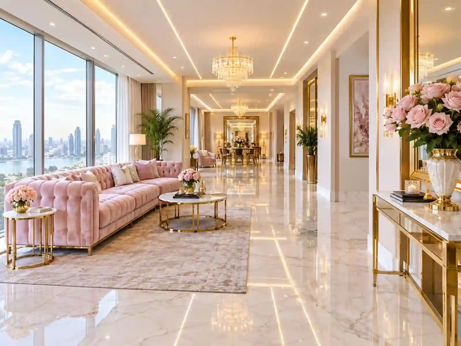 A layered, comfortable living room