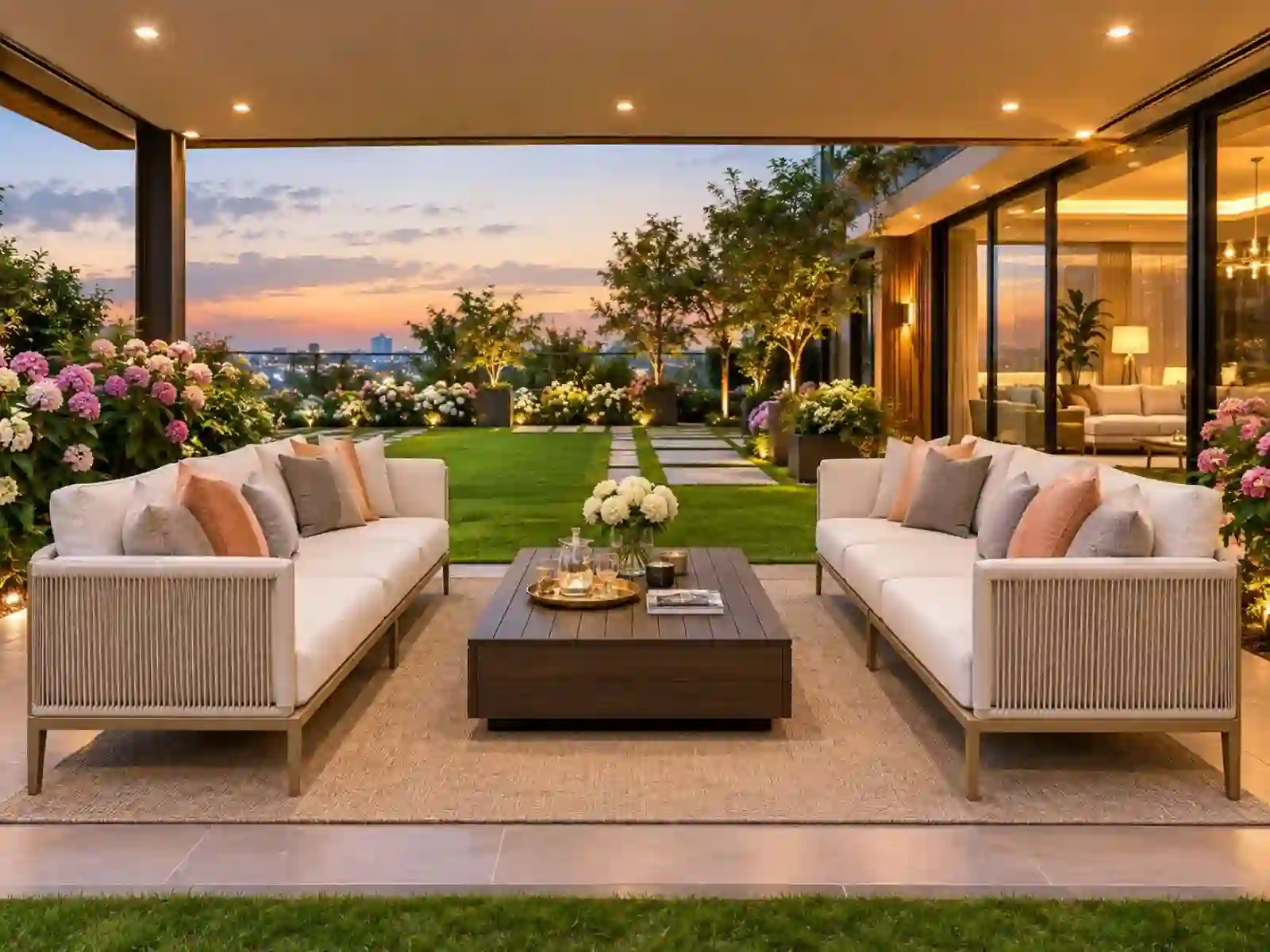 A relaxed outdoor patio setting