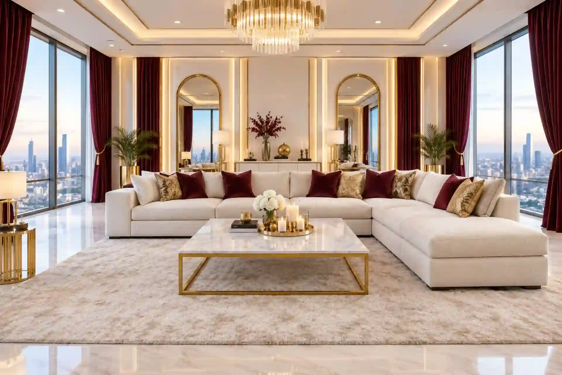 A warmly furnished living space